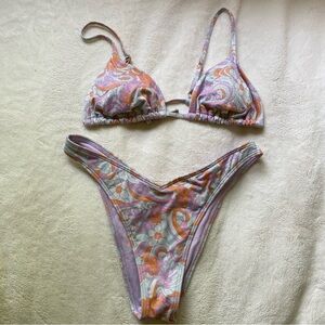 Hollister flower pattern sparkly bikini (never worn!)